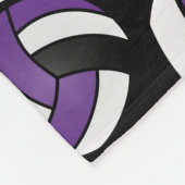 Volleybal - Paarse, zwarte en witte fleece blanco (Hoek)