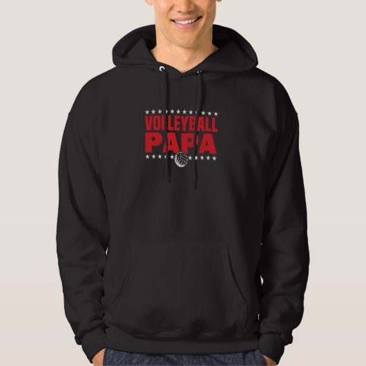 Volleybal Papa Hoodie (Voorkant)
