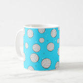 Volleybal Patroon Ontwerp Koffiemok (Voorkant links)