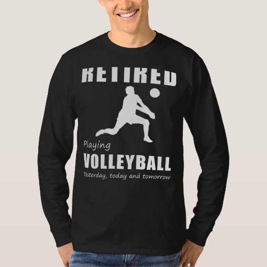 Volleybal Pensioen Smash - Gepensioneerd spelen va T-shirt (Voorkant)