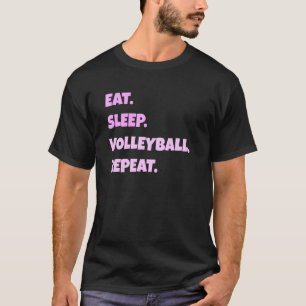 Volleybal png Eat Sleep Sports Herhaal voor mannen T-shirt