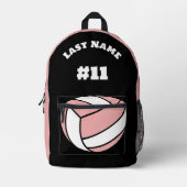 Volleybal Print Team Naam Aangepaste Sporttas Bedrukte Rugzak (Voorkant)