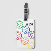 Volleybal Rainbow Bagagelabel (Voorkant (verticaal))