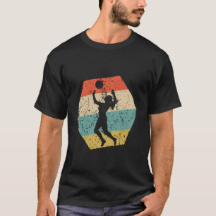 Volleybal Retro Vervuild Zeshoek Serveren T-shirt