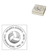 Volleybal Rond Adres Rubberstempel (Gestempeld)