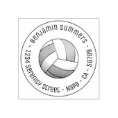 Volleybal Rond Adres Rubberstempel (Afrduk)