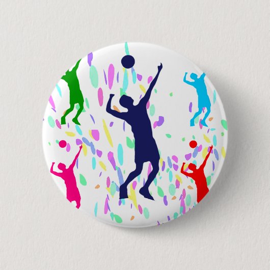 VOLLEYBAL RONDE BUTTON 5,7 CM (Voorkant)