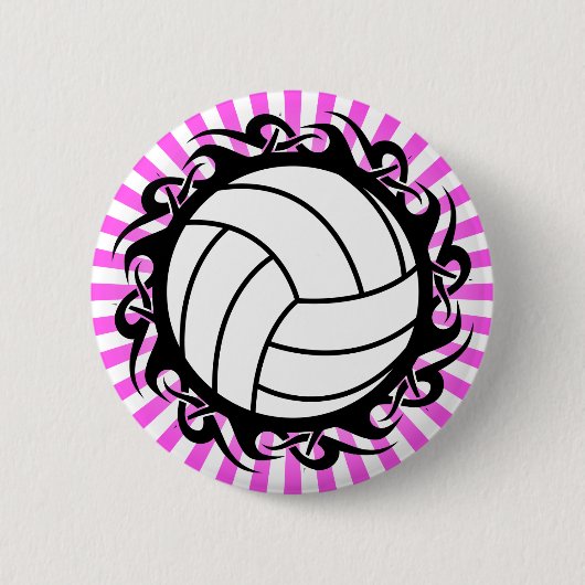 volleybal ronde button 5,7 cm (Voorkant)