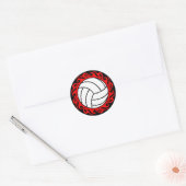 volleybal ronde sticker (Envelop)