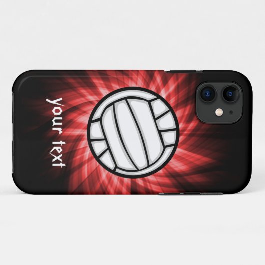Volleybal, rood Case-Mate iPhone case (Achterkant (horizontaal))