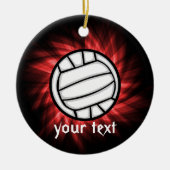 Volleybal, rood keramisch ornament (Voorkant)