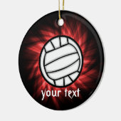 Volleybal, rood keramisch ornament (Links)