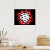 Volleybal, rood poster (Keuken)
