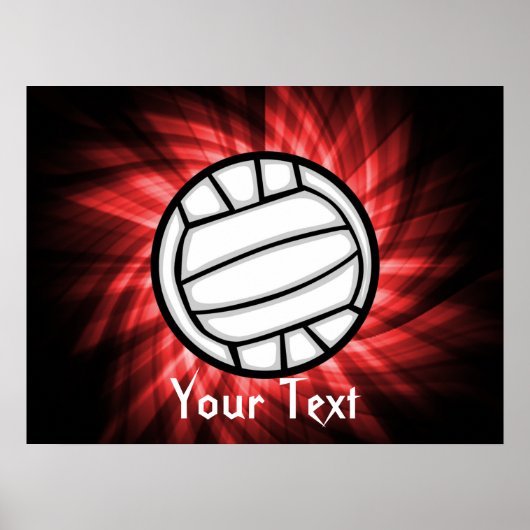 Volleybal, rood poster (Voorkant)