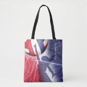 volleybal rood wit blauw tote bag (Voorkant)