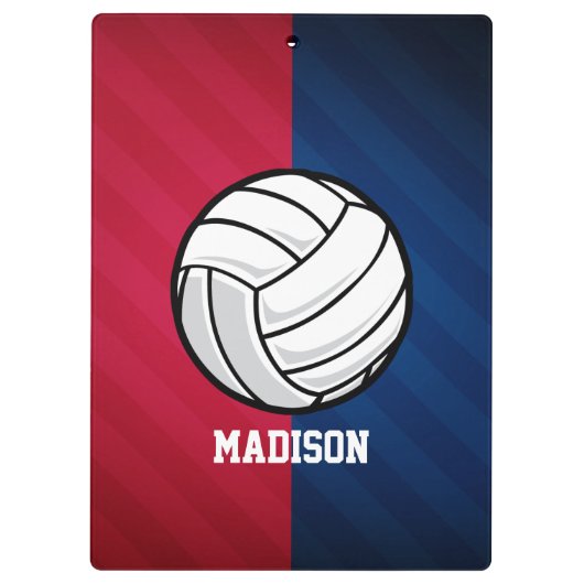 Volleybal; Rood, Wit, en Blauw Klembord (Achterkant)