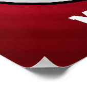 Volleybal; Rood, Wit, en Blauw Poster (Hoek)