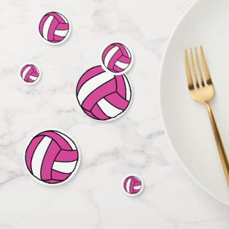 Volleybal roze confetti