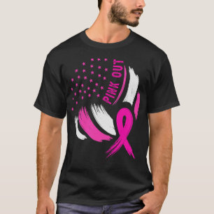 Volleybal Roze Uit Borstkanker Awareness Ribbon T-shirt