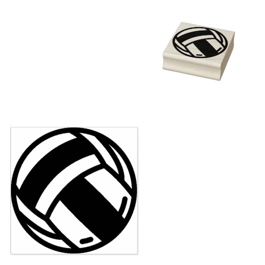 volleybal rubberstempel (Gestempeld)