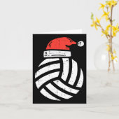 Volleybal Santa Hat Kerstmis Xmas Sport Speler C Kaart (Gele Bloem)
