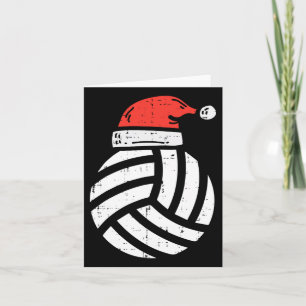 Volleybal Santa Hat Kerstmis Xmas Sport Speler C Kaart
