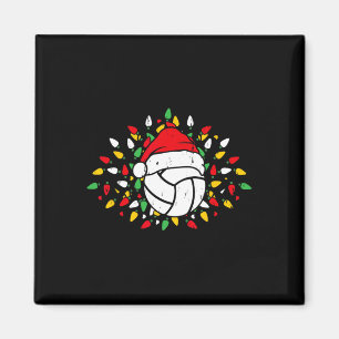 Volleybal Santa Hat Xmas Sportliefhebbers Cadeau Magneet