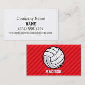 Volleybal; Scarlet Red Stripes Visitekaartje (Voorkant / Achterkant)