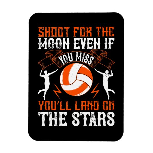 Volleybal - Schiet naar de Maan Magneet (Verticaal)