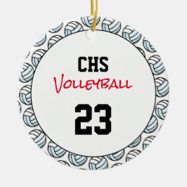 Volleybal School Team Sport Speler NUMMER Fun Keramisch Ornament