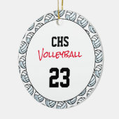 Volleybal School Team Sport Speler NUMMER Fun Keramisch Ornament (Links)