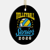 Volleybal Senior 2026 Keramisch Ornament (Rechts)