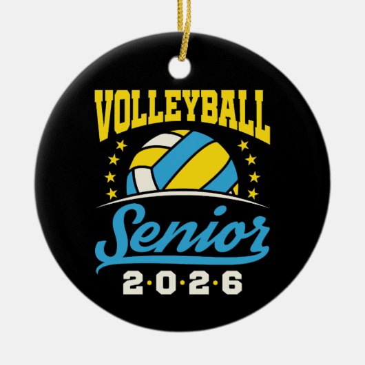 Volleybal Senior 2026 Keramisch Ornament (Voorkant)
