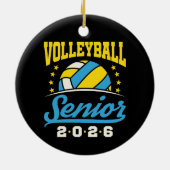 Volleybal Senior 2026 Keramisch Ornament (Achterkant)