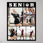Volleybal Senior Afstuderen 6 Fotocollage Poster (Voorkant)