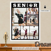 Volleybal Senior Afstuderen 6 Fotocollage Poster
