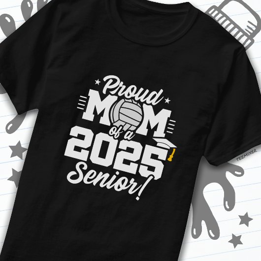 Volleybal Senior Class 2025 Afstuderen Trots Mam T-shirt