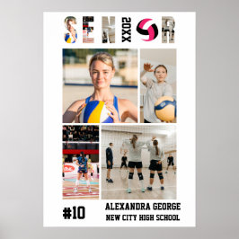 Volleybal Senioren Avond Afstuderen Poster