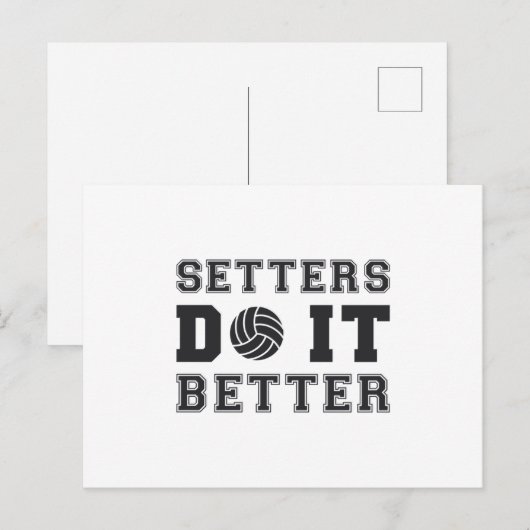 Volleybal setters doen het beter volleybal cadeau briefkaart (Voorkant / Achterkant)