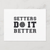 Volleybal setters doen het beter volleybal cadeau briefkaart (Voorkant)