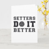 Volleybal setters doen het beter volleybal cadeau kaart (Gele Bloem)