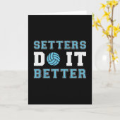 Volleybal setters doen het beter volleybal speler kaart (Gele Bloem)