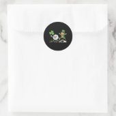 Volleybal Shamrock Clover St. Patrick's Dag Dames Ronde Sticker (Tas)