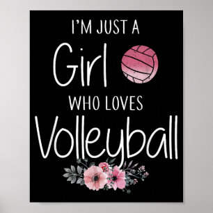 Volleybal Shirt voor meisjes Tiener Vrouwen Schatt Poster