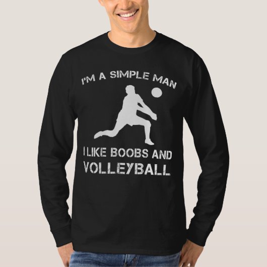 "Volleybal: Smash, Set, Lachen!" T-shirt (Voorkant)