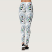 Volleybal Sneeuwman Kerst Leggings (Achterkant)