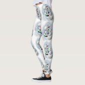 Volleybal Sneeuwman Kerst Leggings (Links)