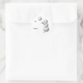 Volleybal Sneeuwman Kerstcadeaus Stickers (Tas)