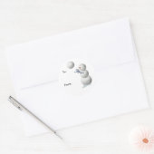 Volleybal Sneeuwman Kerstcadeaus Stickers (Envelop)