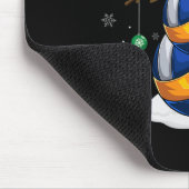 Volleybal Sneeuwman Kerstman Hoed Kerstpyjama Muismat (Hoek)